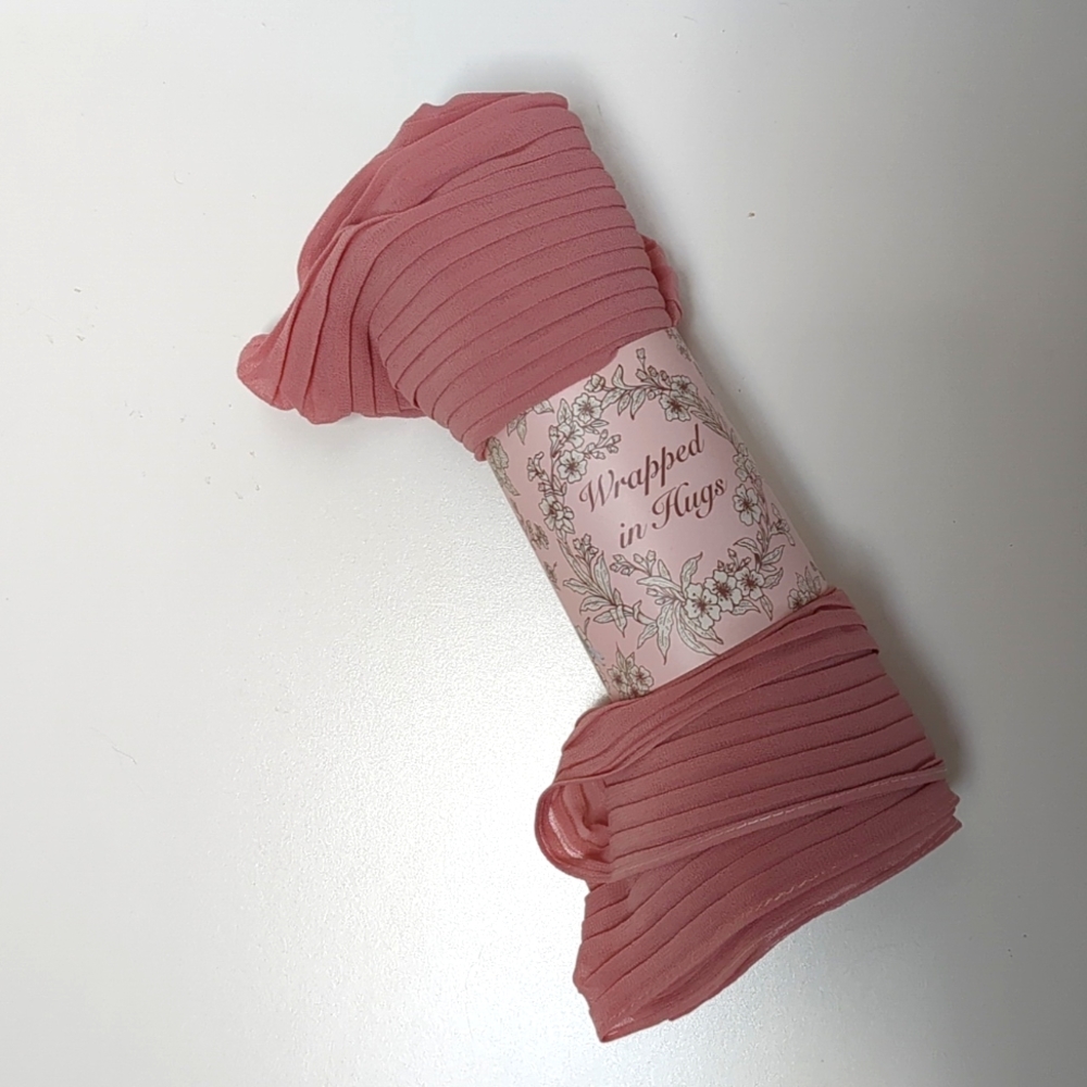 NYT Blush Pleated Scarf/Shawl